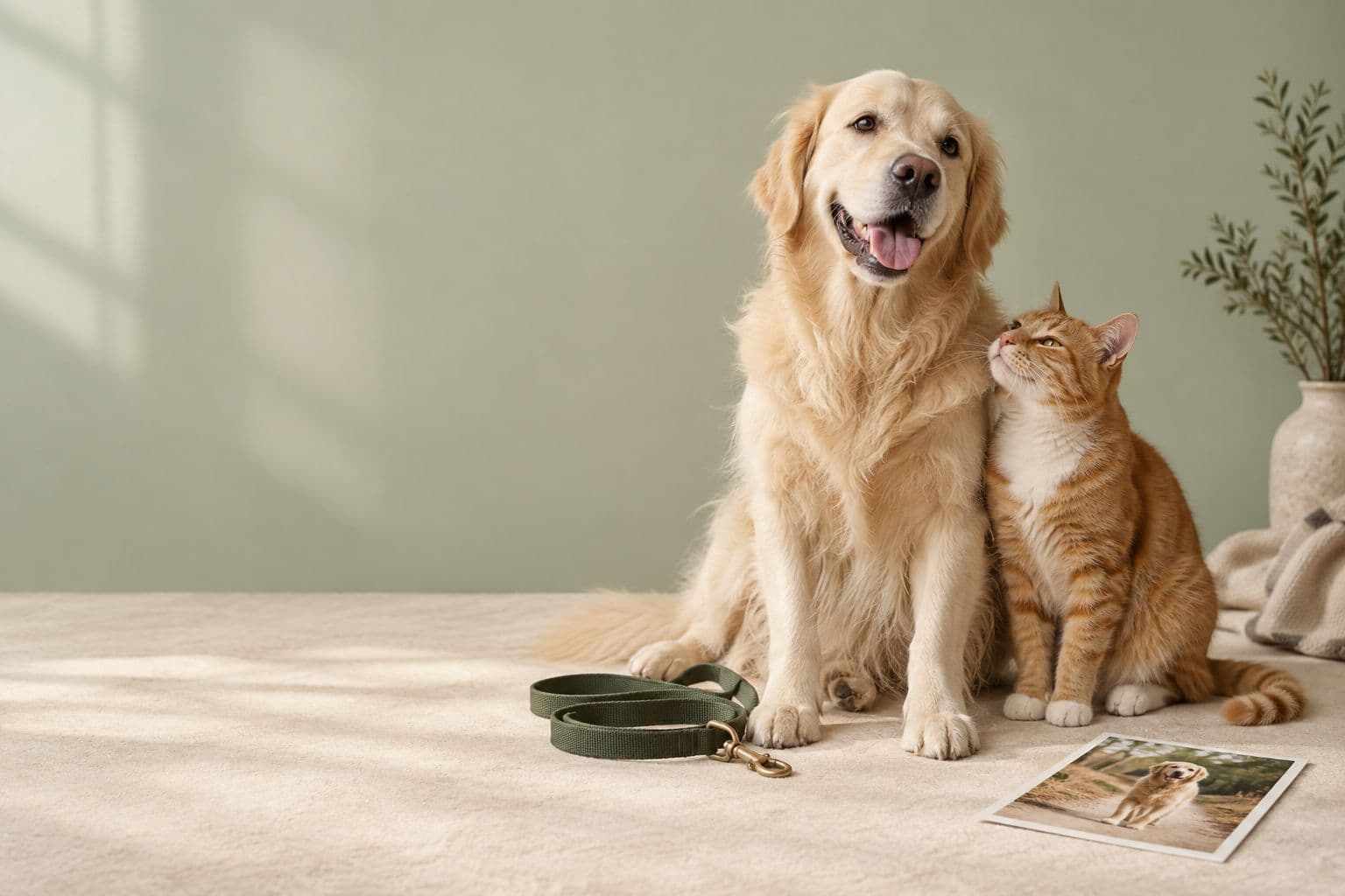 A dog and a cat side by side